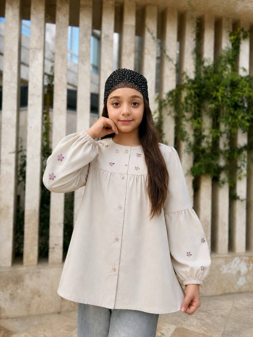 شومیز کتان گلبرگ